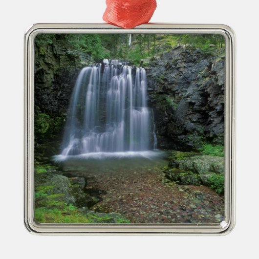 Rockwell Falls im Zwei-Medizin-Tal Ornament Aus Metall (Vorne)