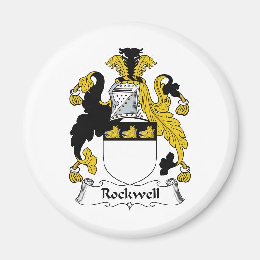 Rockwell-Familienwappen Magnet (Vorne)