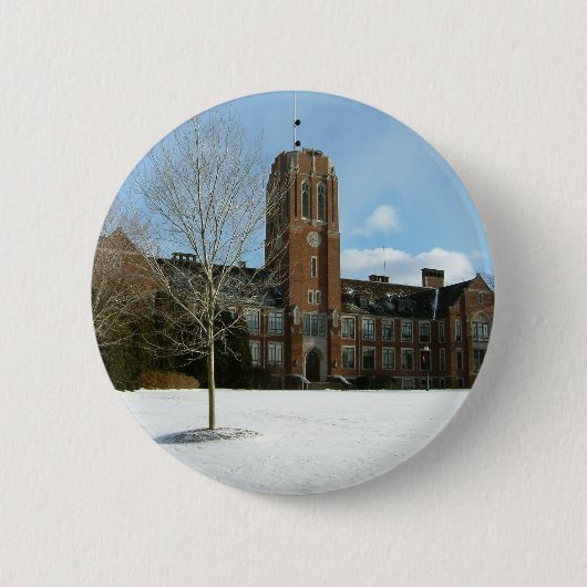 Rockwell im Winter in der Grove City Uni Button (Vorderseite)
