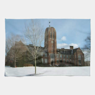 Rockwell im Winter in der Grove City Uni Geschirrtuch