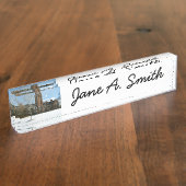 Rockwell im Winter in der Grove City Uni Namensplakette (Seite)