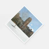 Rockwell im Winter in der Grove City Uni Serviette (Ecke)