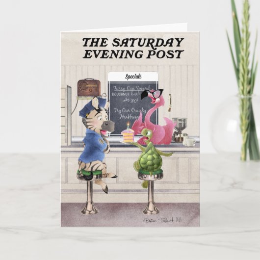 Rockwell Inspirierte Grußkarte Karte (Vorderseite)