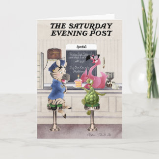 Rockwell Inspirierte Grußkarte Karte