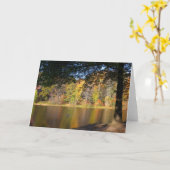 Rockwell Park Pond - Blank Greeting Card Karte (Gelbe Blume)