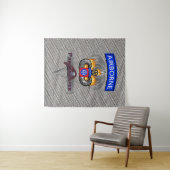 Rocky 82. Im Flugzeug Division Silver Chute Wandteppich (Beispiel (Horizontal))