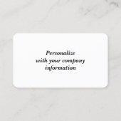 Rocky Beach Business Card Visitenkarte (Rückseite)