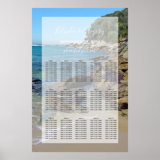 Rocky Beach Hochzeitskarte Poster (Vorne)