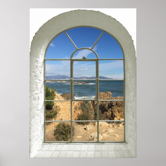 Rocky Beach Imitate Window Poster (Vorne)
