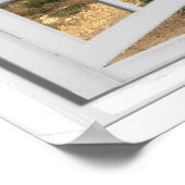 Rocky Beach Ocean View Fake Window Poster (Ecke)