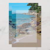Rocky Beach Wedding Dankeskarte (Vorne/Hinten)