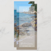 Rocky Beach Wedding Menu Menükarte (Vorne/Hinten)