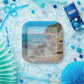 Rocky Beach Wedding Pappteller (Party)