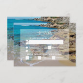 Rocky Beach Wedding RSVP Cards (Vorne/Hinten)