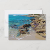 Rocky Beach Wedding RSVP Cards Karte (Rückseite)