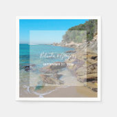 Rocky Beach Wedding Serviette (Vorderseite)
