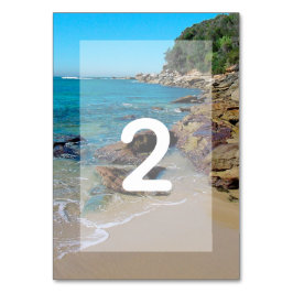 Rocky Beach Wedding Tischnummer
