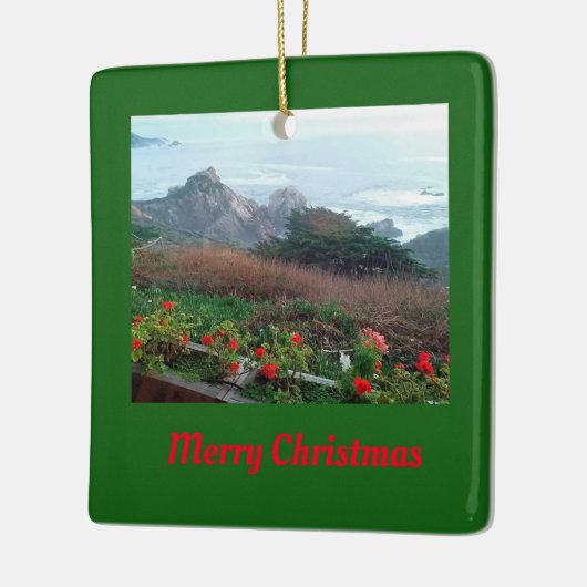 Rocky California Coast Rocky Point Keramikornament (Links)