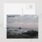 Rocky Cambria, Kalifornien, Küste bei Sunset Postkarte (Vorne/Hinten)
