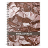 Rocky Classy Rose Gold Monogram Notebook Notizblock (Vorderseite)