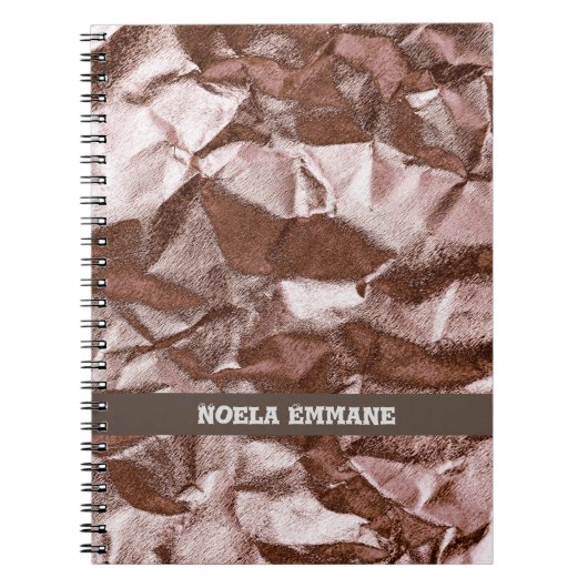 Rocky Classy Rose Gold Monogram Notebook Notizblock (Vorderseite)
