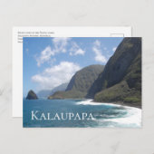 Rocky Cliffs Moloai Island, Kalaupapa Nationalpark Postkarte (Vorne/Hinten)