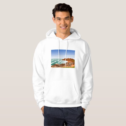 Rocky Coast Mens Hoodie (Vorne ganz)