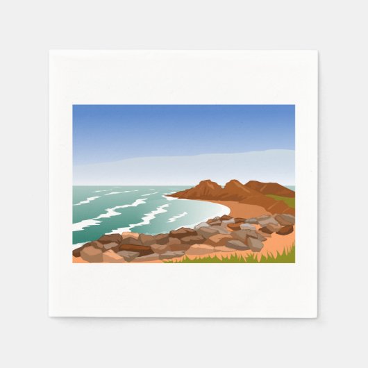 Rocky Coast Paper Napkins Serviette (Vorderseite)