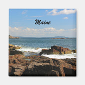 Rocky Coastline von Maine Magnet (Vorne)