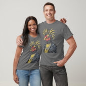 Rocky der Hahn Retro T-Shirt (Unisex)