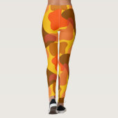 Rocky Desert Orange Camouflage Pattern Leggings (Rückseite)