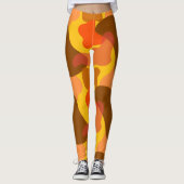 Rocky Desert Orange Camouflage Pattern Leggings (Vorderseite)