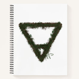 Rocky Earth Element Alchemy Symbol Spiral Notizblock