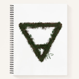 Rocky Earth Element Alchemy Symbol Spiral Notizblock