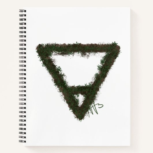 Rocky Earth Element Alchemy Symbol Spiral Notizblock (Vorderseite)