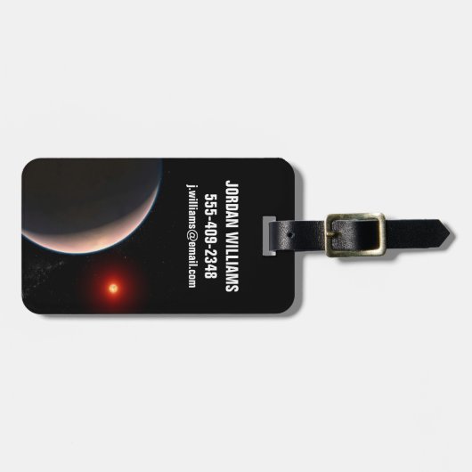 Rocky Exoplanet GJ 486 B Orbit A Red Dwarf Star Gepäckanhänger (Vorderseite horizontal)