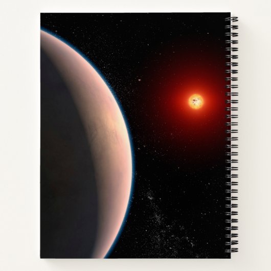 Rocky Exoplanet GJ 486 B Orbit A Red Dwarf Star Notizblock (Rückseite)