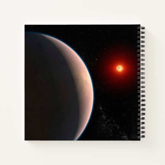 Rocky Exoplanet GJ 486 B Orbit A Red Dwarf Star Notizblock (Rückseite)
