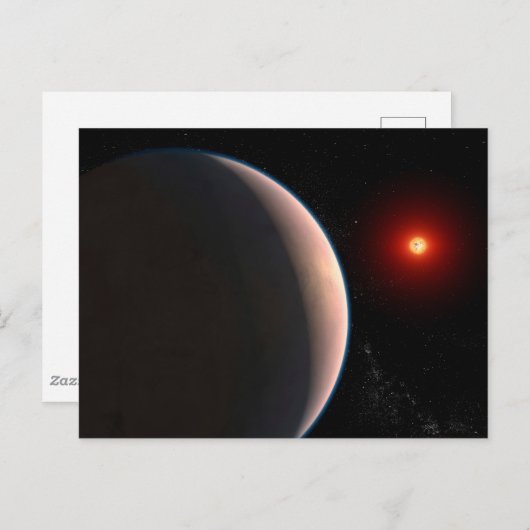 Rocky Exoplanet GJ 486 B Orbit A Red Dwarf Star Postkarte (Vorne/Hinten)
