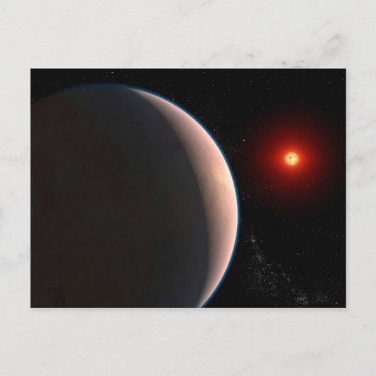 Rocky Exoplanet GJ 486 B Orbit A Red Dwarf Star Postkarte (Vorderseite)