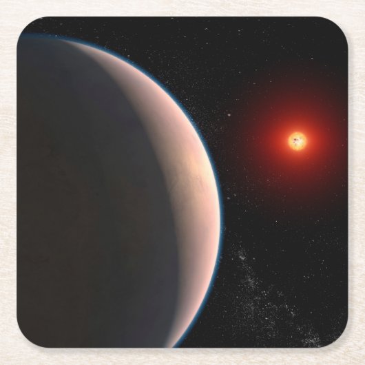 Rocky Exoplanet GJ 486 B Orbit A Red Dwarf Star Rechteckiger Pappuntersetzer (Vorderseite)