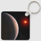 Rocky Exoplanet GJ 486 B Orbit A Red Dwarf Star Schlüsselanhänger (Rückseite)