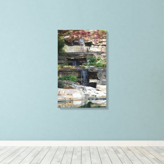 Rocky Falls Leinwanddruck (Insitu (Holzboden))
