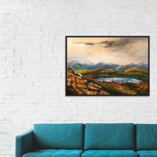 "Rocky Heights" Landscape Painting Fotodruck