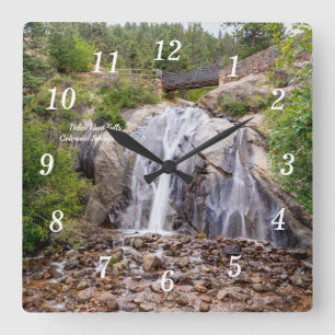 Rocky Helen Hunt Falls Wall Clock Quadratische Wanduhr