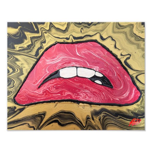 Rocky Horror Lippen 2 Foto Print (Vorne)