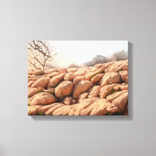 Rocky Landscape - Stretchierte Canvas Print Leinwanddruck (Vorderseite)