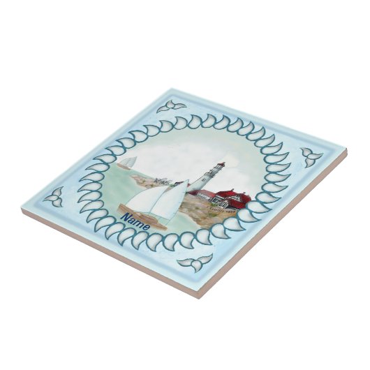 Rocky Lighthouse Fliese (Seite)