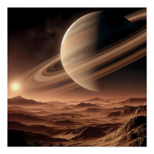 Rocky Moon of a Ringed Riant Poster (Vorderseite)