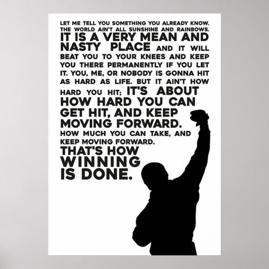 Rocky Motivation alpolmanujsaf Poster (Vorne)